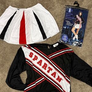 Spartan Cheerleader Costume with Skirt